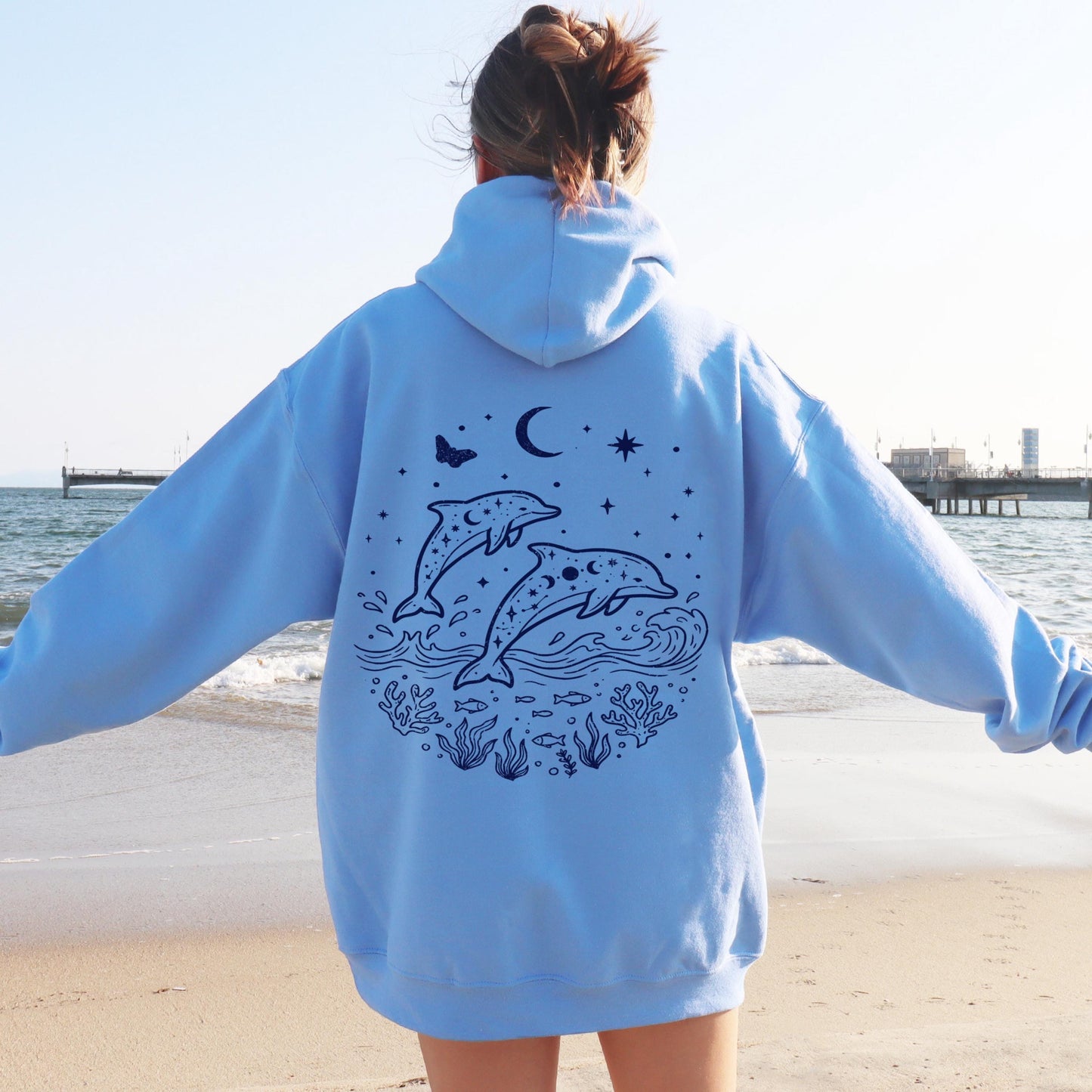 Celestial Dolphins Hoodie