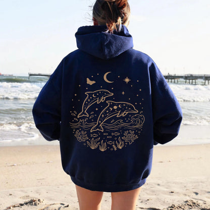 Celestial Dolphins Hoodie