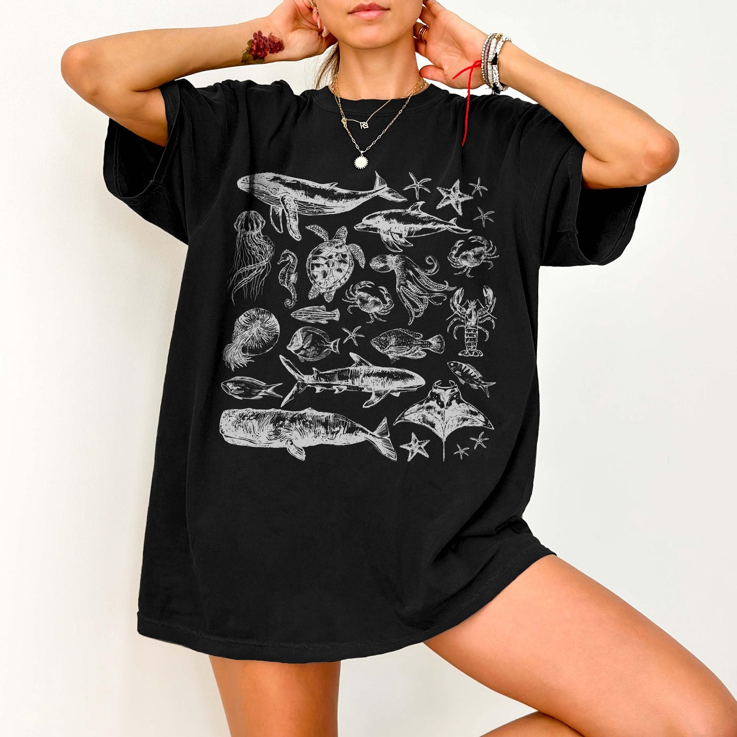 Sea Animals Doodle Shirt