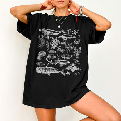 Sea Animals Doodle Shirt
