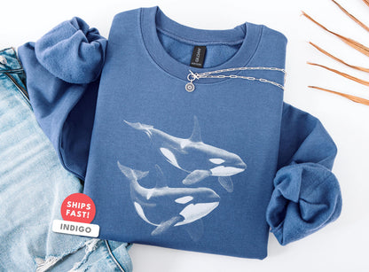 Orca Whale Sweatshirt V4