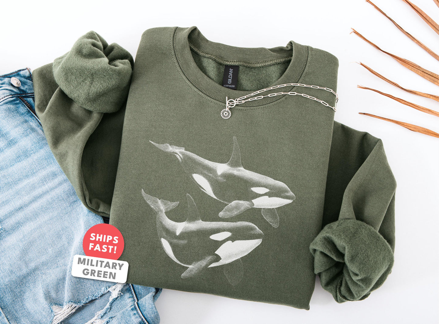 Orca Whale Sweatshirt V4