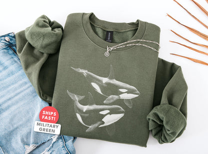 Orca Whale Sweatshirt V4