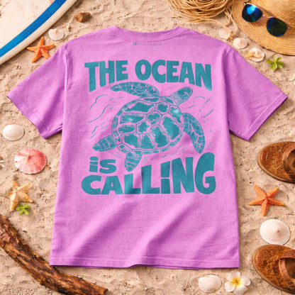The Ocean Is Calling Turtle Tee