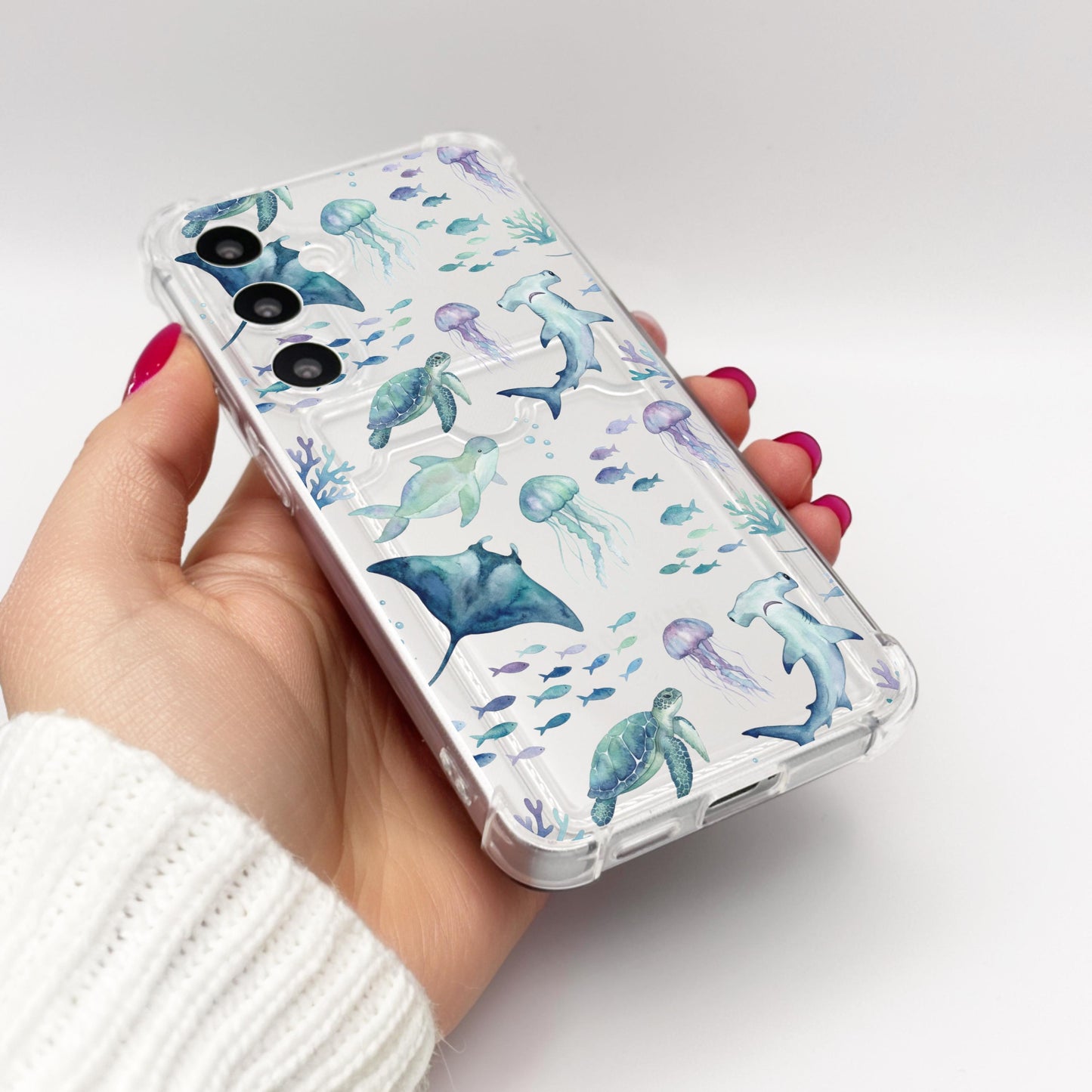 Blue Ocean Turtle Shark Case
