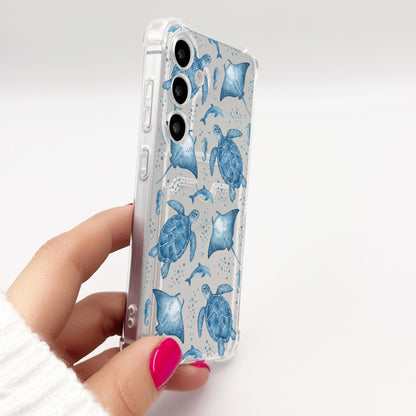 Blue Ocean Turtle Fish Case