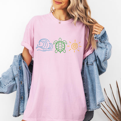 Ocean Wave Turtle Sun Shirt