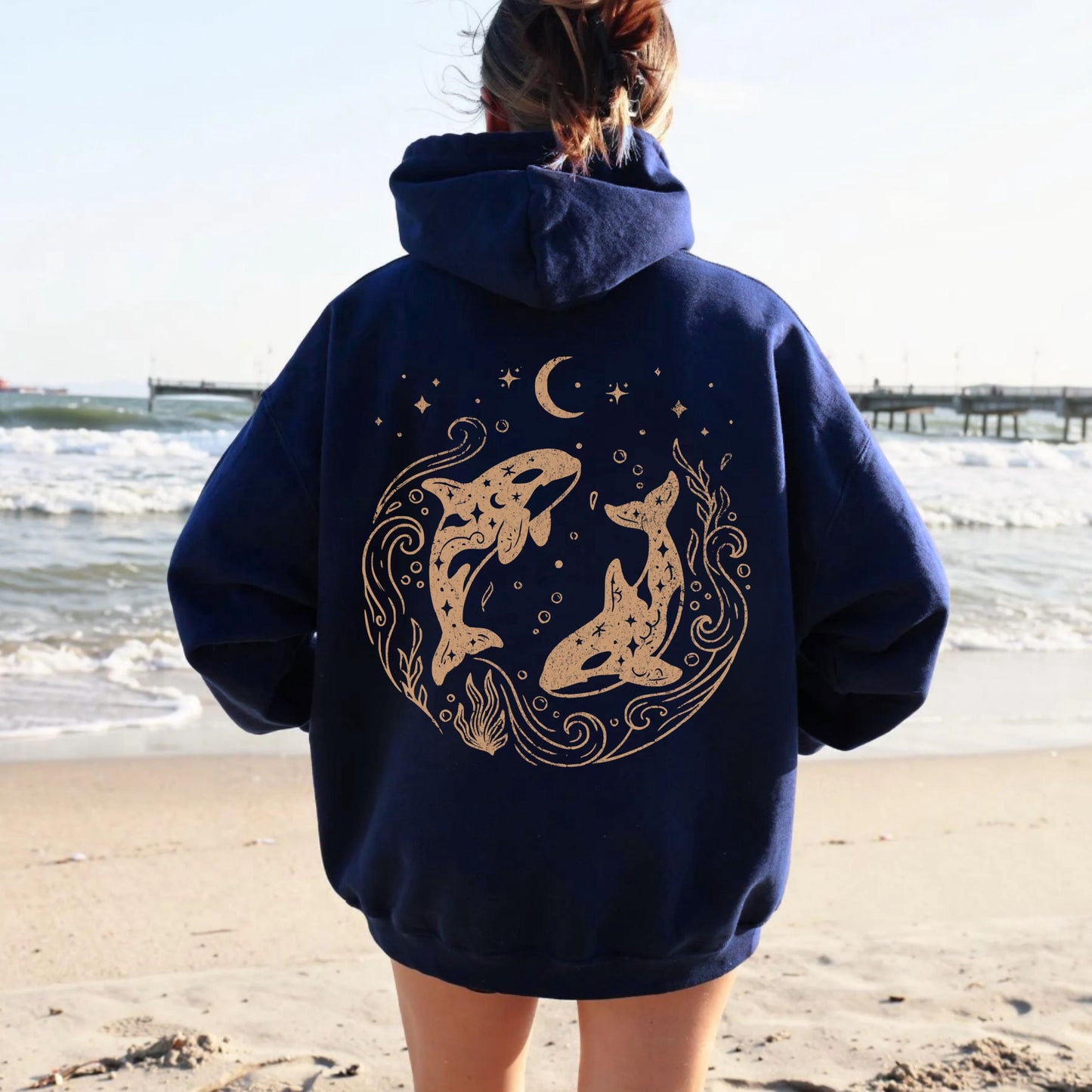 Twin Celestial Orcas Hoodie