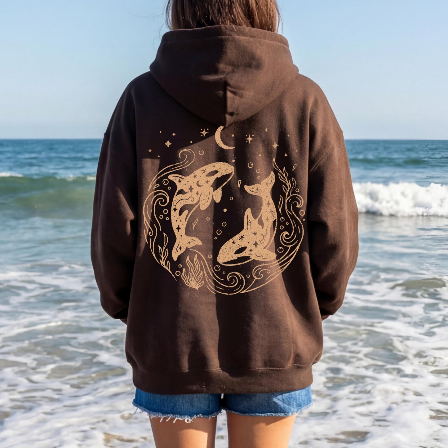 Twin Celestial Orcas Hoodie