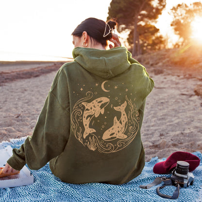 Twin Celestial Orcas Hoodie
