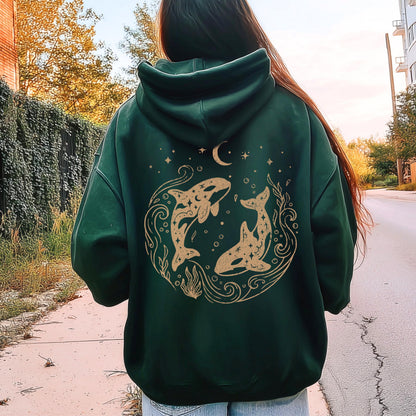 Twin Celestial Orcas Hoodie