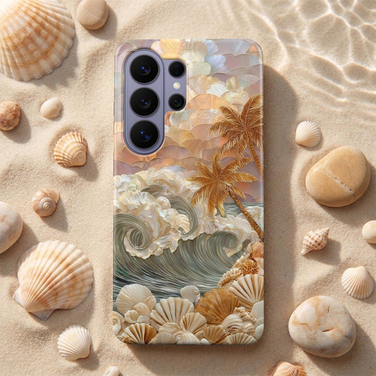 Stained Glass Ocean Waves Phone Case