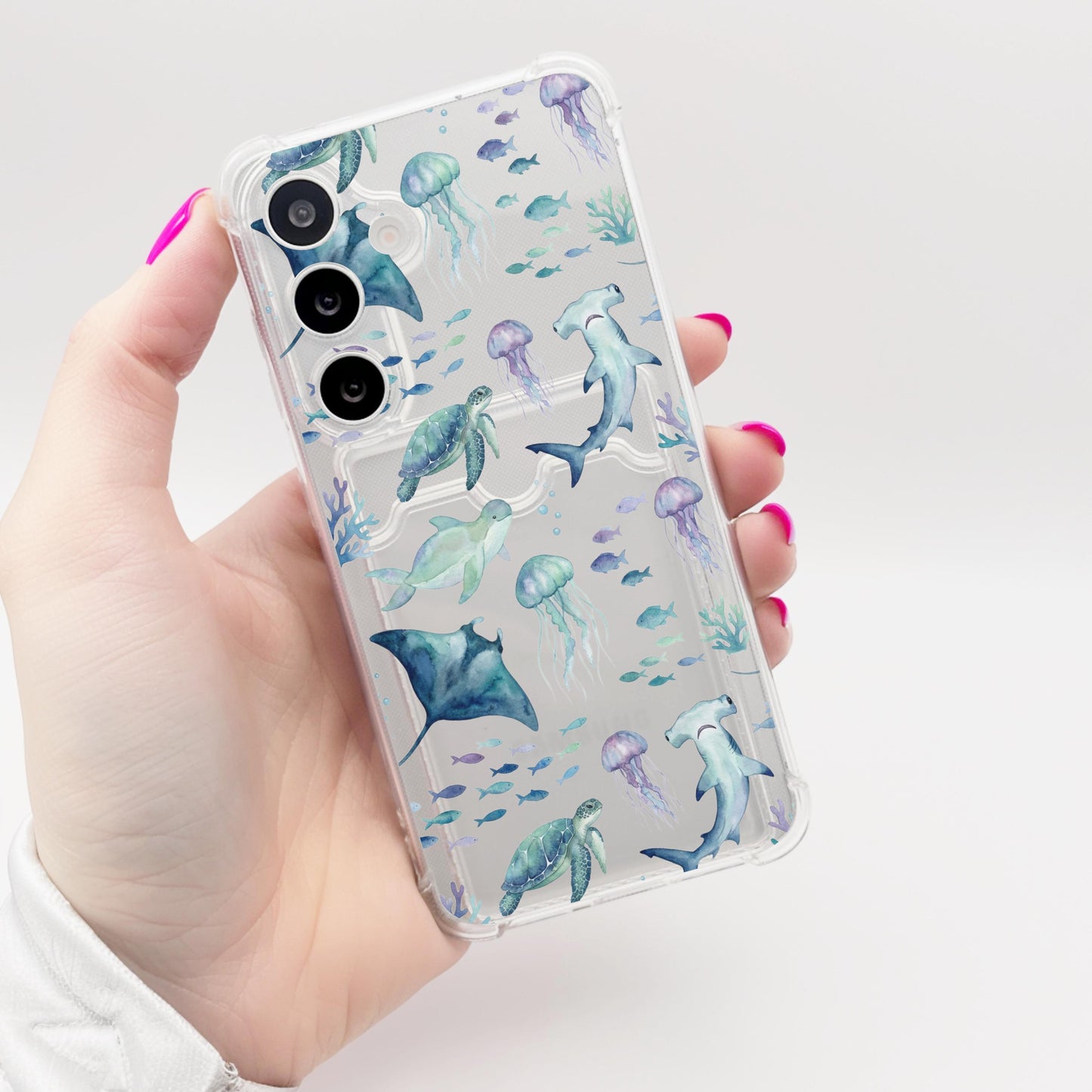 Blue Ocean Turtle Shark Case
