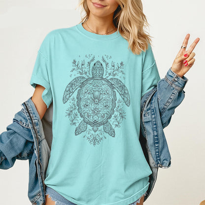 Floral Turtle T-Shirt