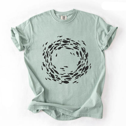 Fish Circle Graphic Shirt