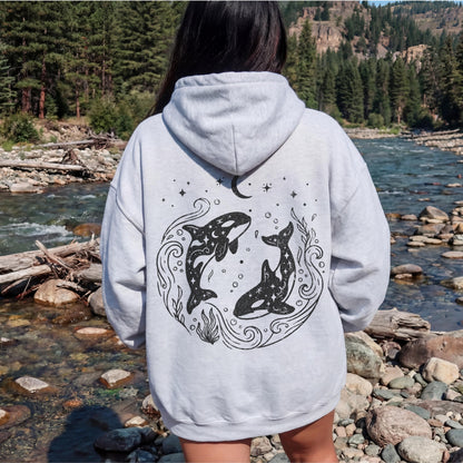 Twin Celestial Orcas Hoodie