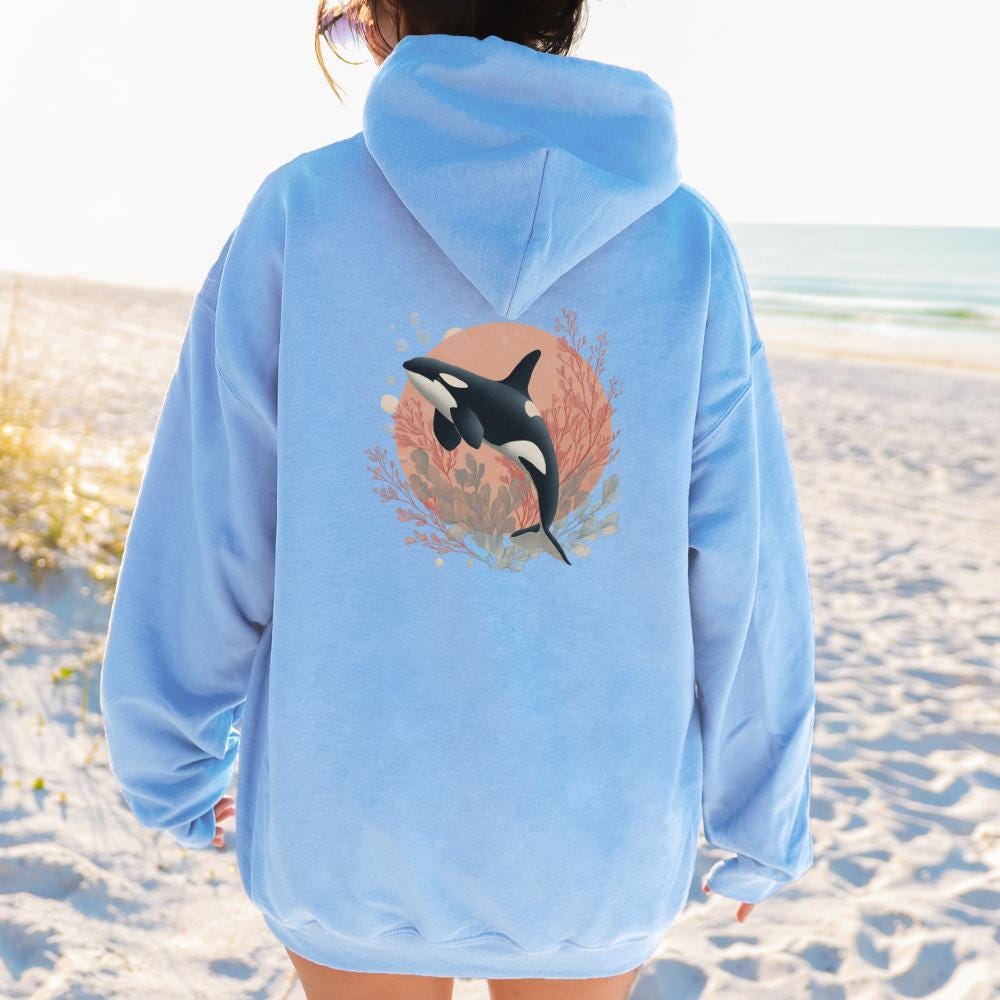 Orca Whale Graphic Hoodie V12
