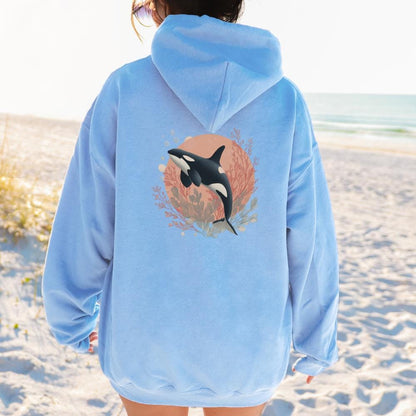 Orca Whale Graphic Hoodie V12