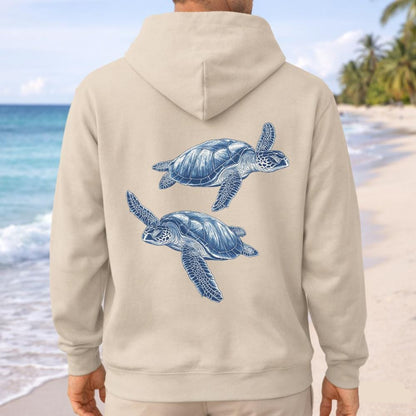 Sea Turtle Back Print Hoodie V1