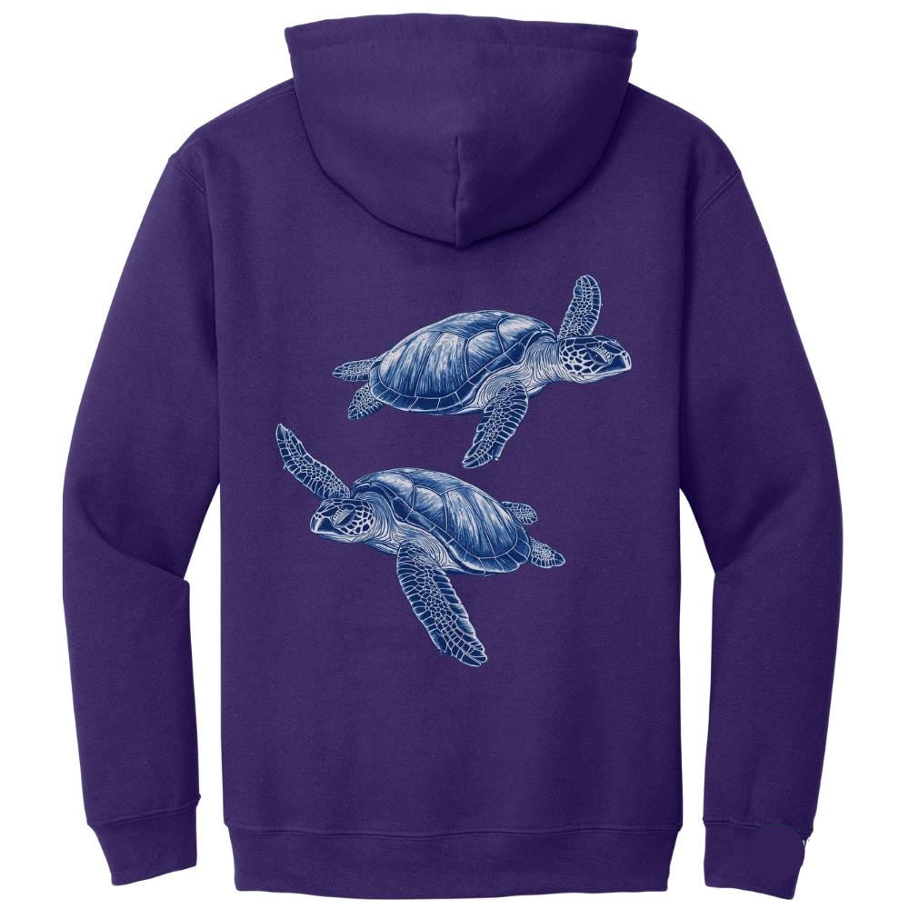 Sea Turtle Back Print Hoodie V1