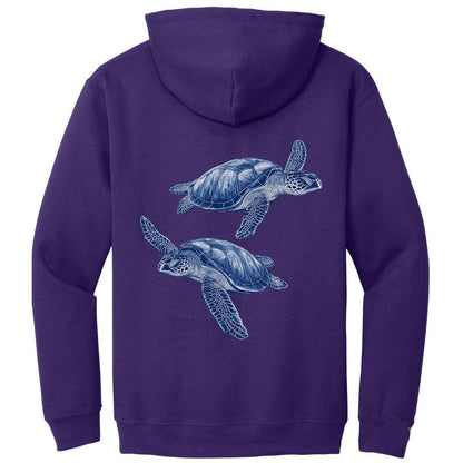 Sea Turtle Back Print Hoodie V1