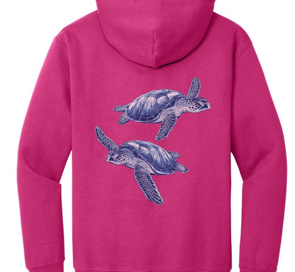 Sea Turtle Back Print Hoodie V1