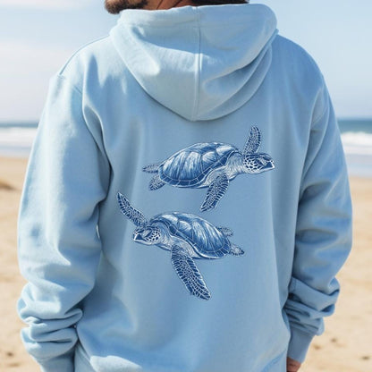 Sea Turtle Back Print Hoodie V1