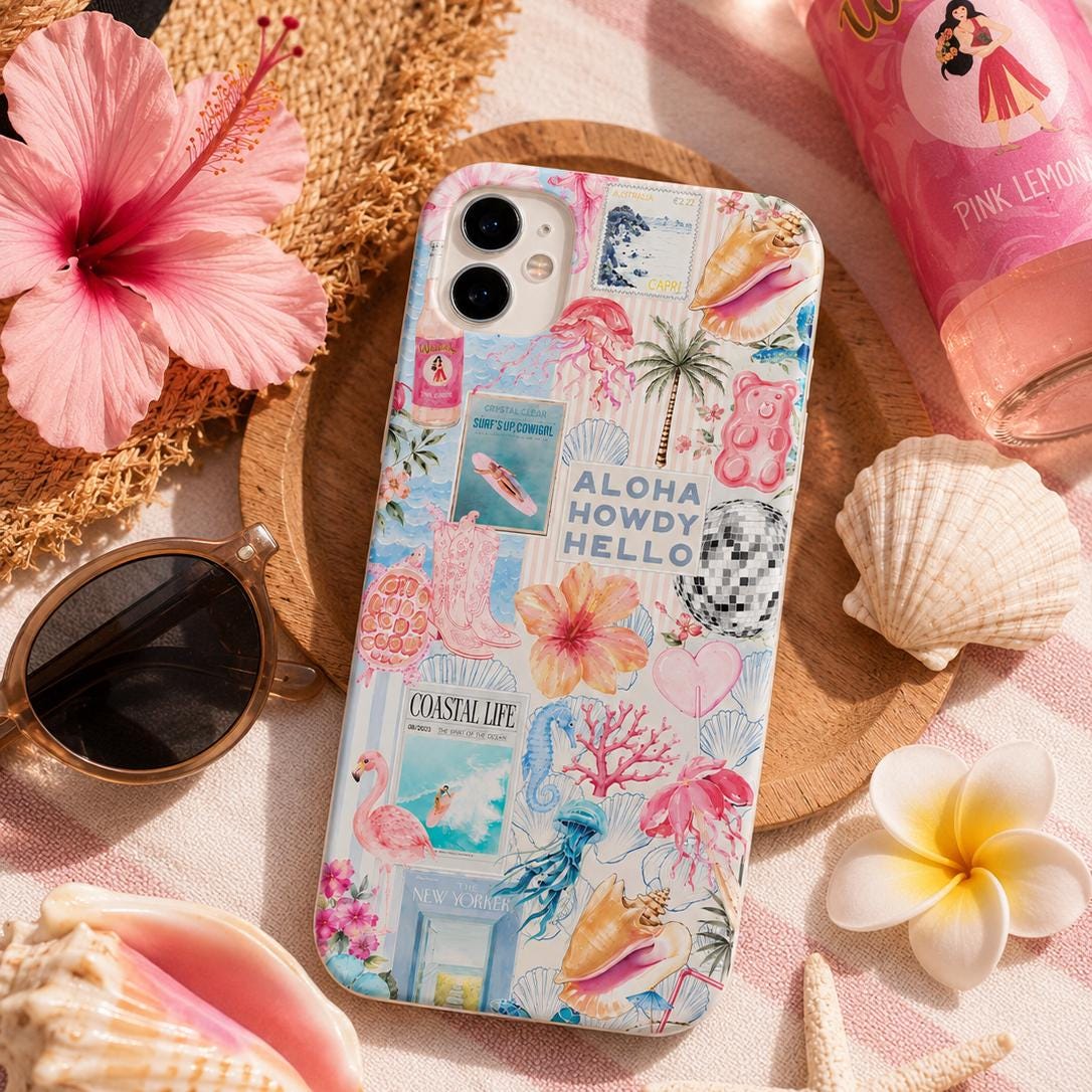 Beachy Blue Coquette Coastal Case