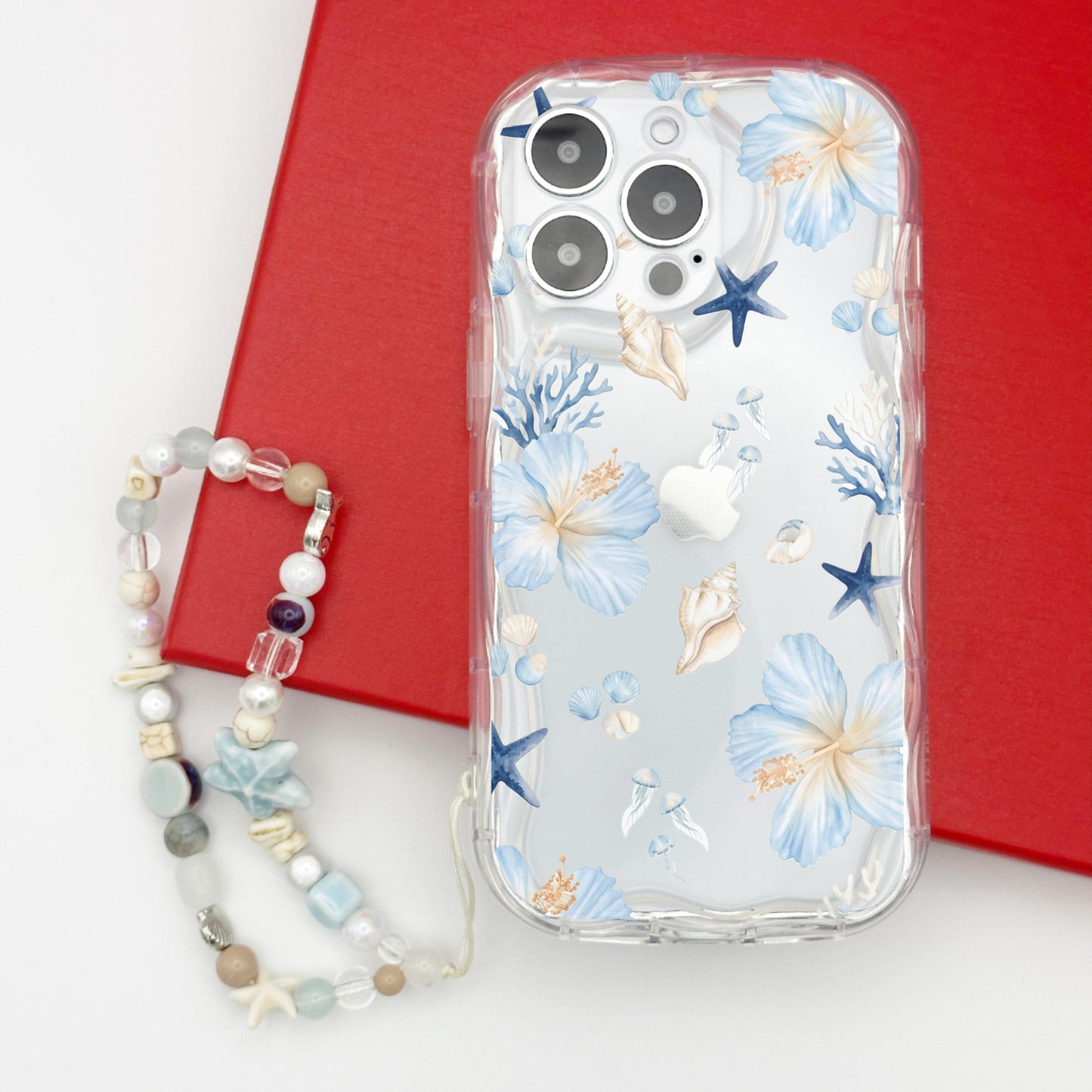 Blue Shell Flower Case