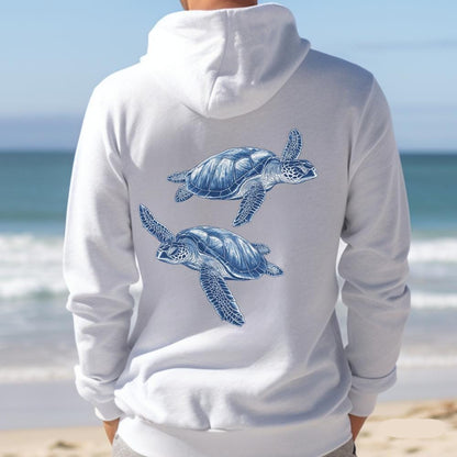 Sea Turtle Back Print Hoodie V1