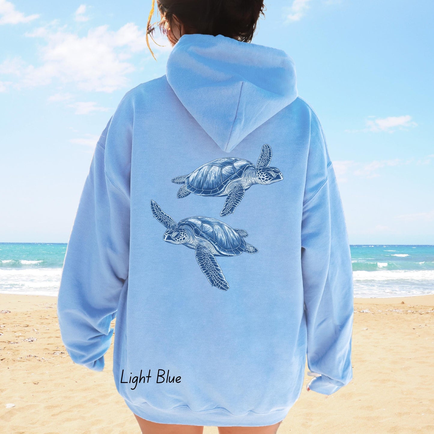 Sea Turtle Backprint Hoodie