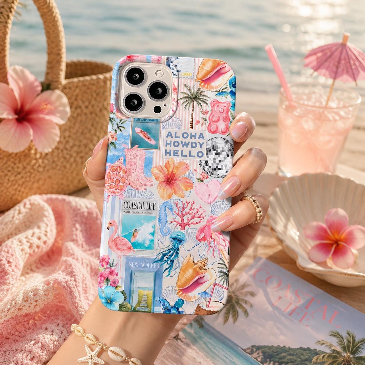 Beachy Blue Coquette Coastal Case
