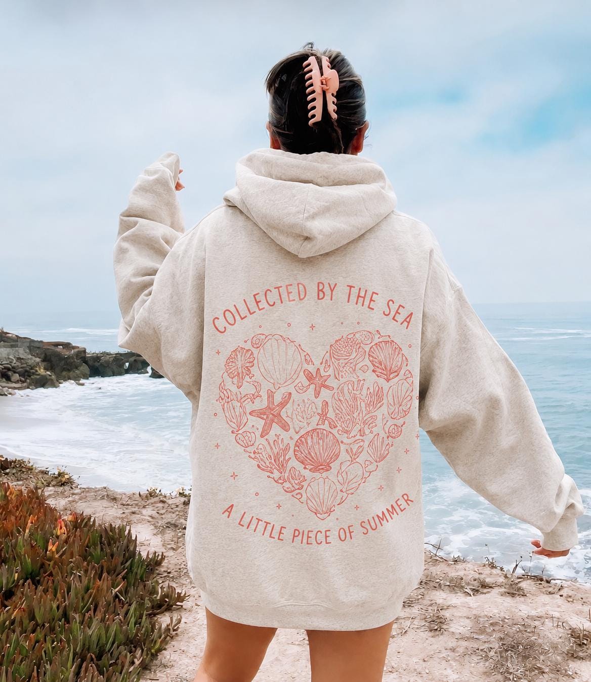 Coral Heart Hoodie