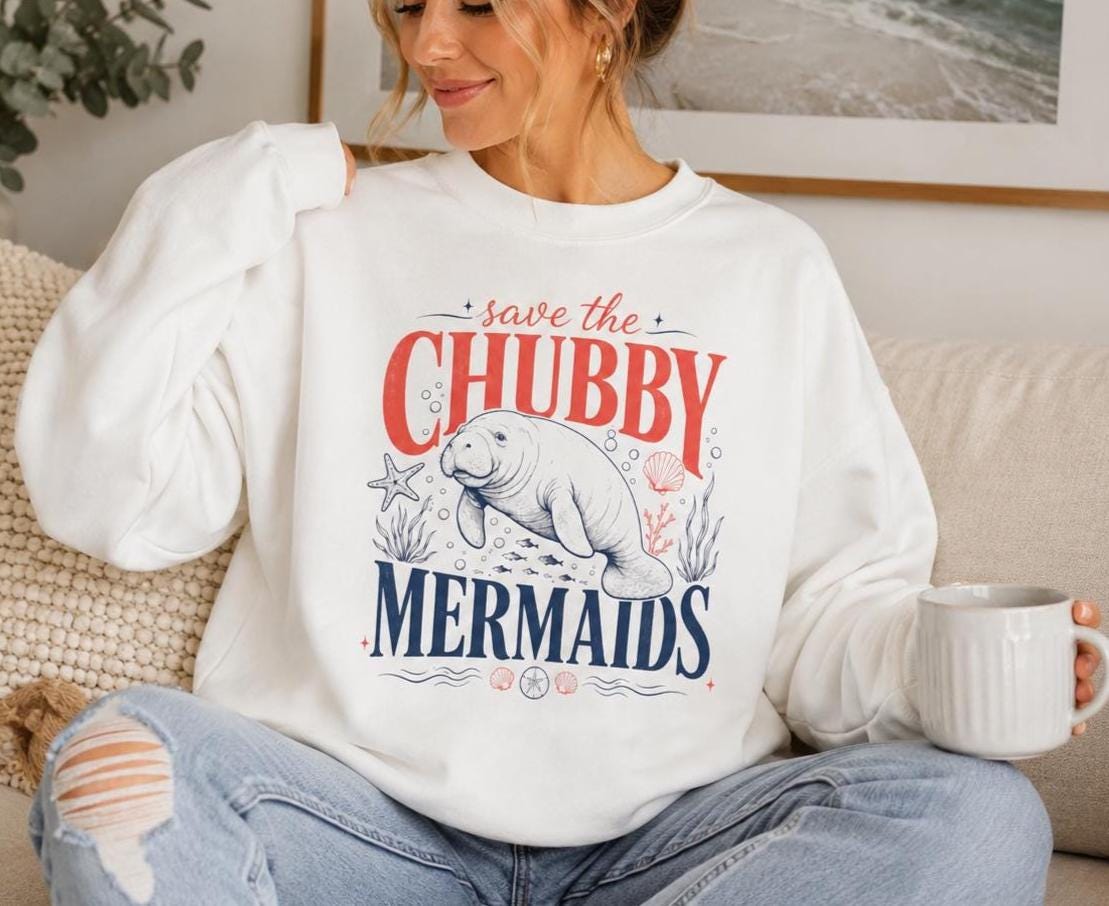 Chubby Mermaids Crewneck Sweatshirt