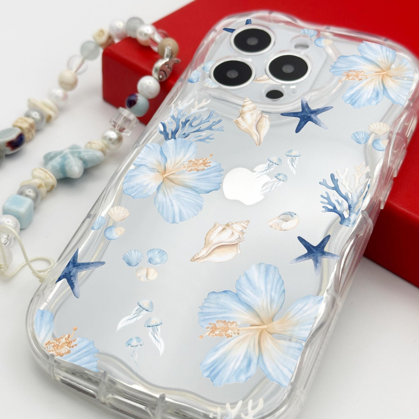 Blue Shell Flower Case