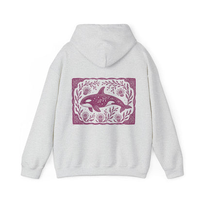 Orca Linocut Style Hoodie