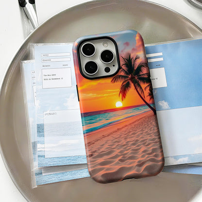 Beach Sunset Print Phone Case