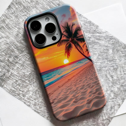 Beach Sunset Print Phone Case
