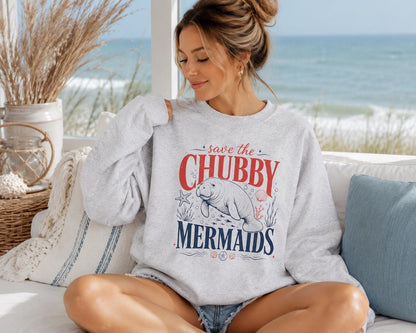 Chubby Mermaids Crewneck Sweatshirt