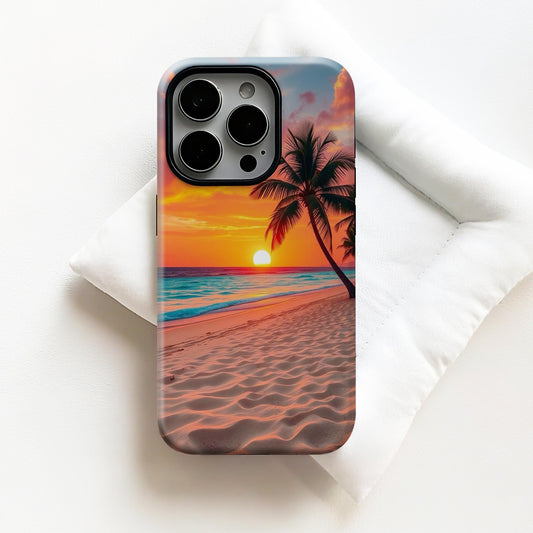 Beach Sunset Print Phone Case