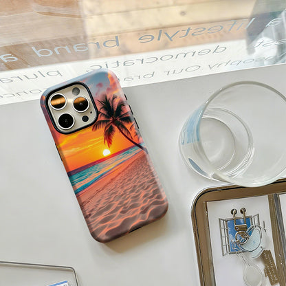 Beach Sunset Print Phone Case