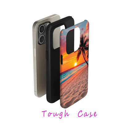 Beach Sunset Print Phone Case
