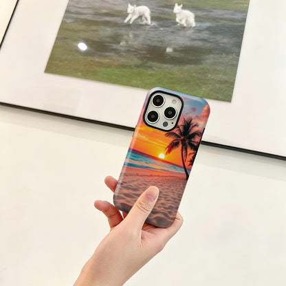 Beach Sunset Print Phone Case