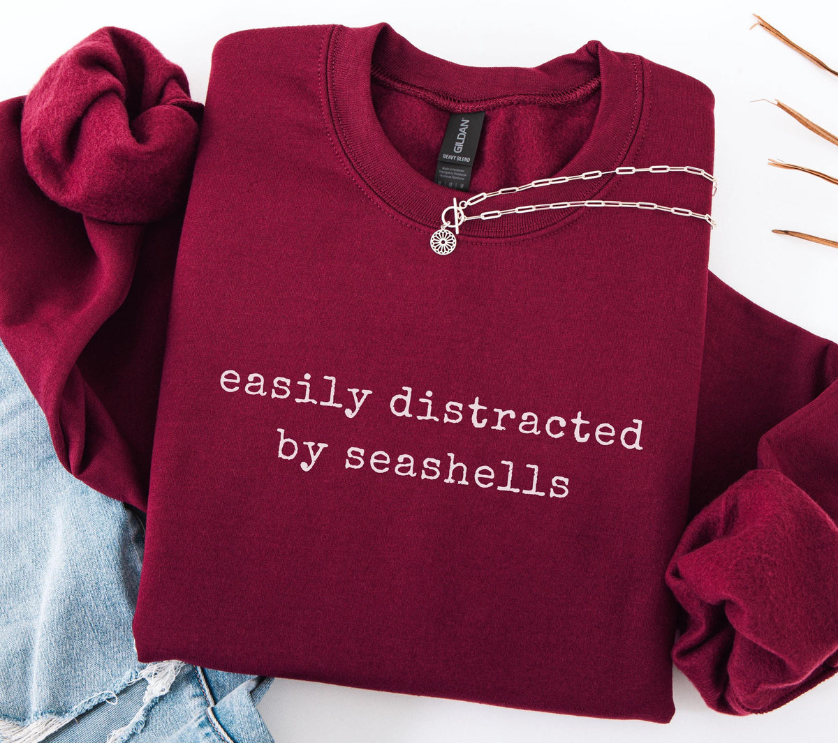 Easily Distracted By Seashells Sweater