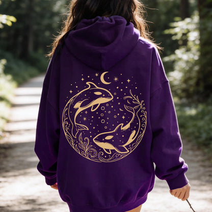 Orcas Night Swimming Hoodie