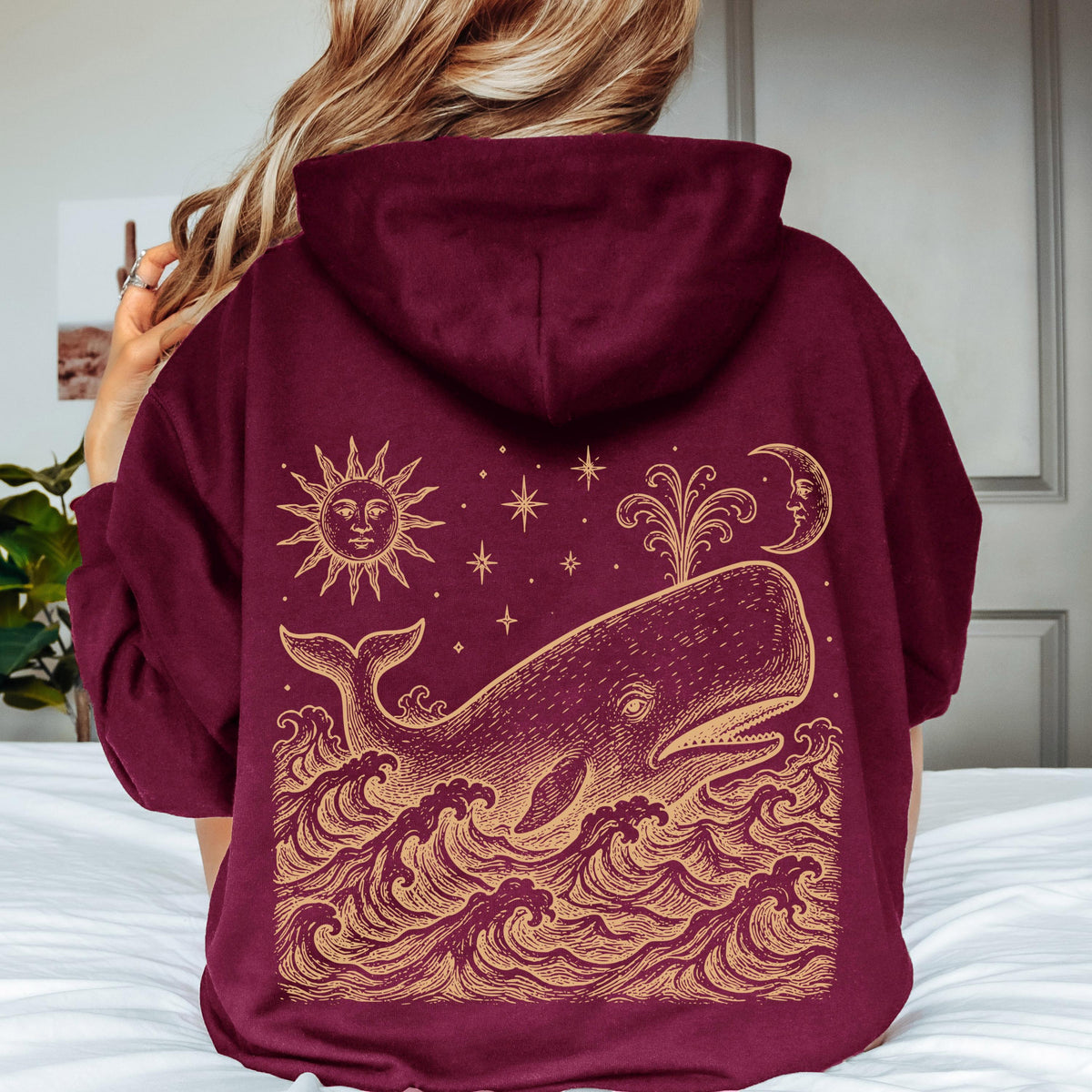 Whale At Sea Hoodie