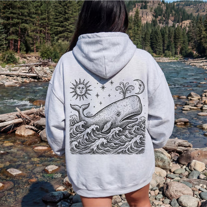 Whale At Sea Hoodie