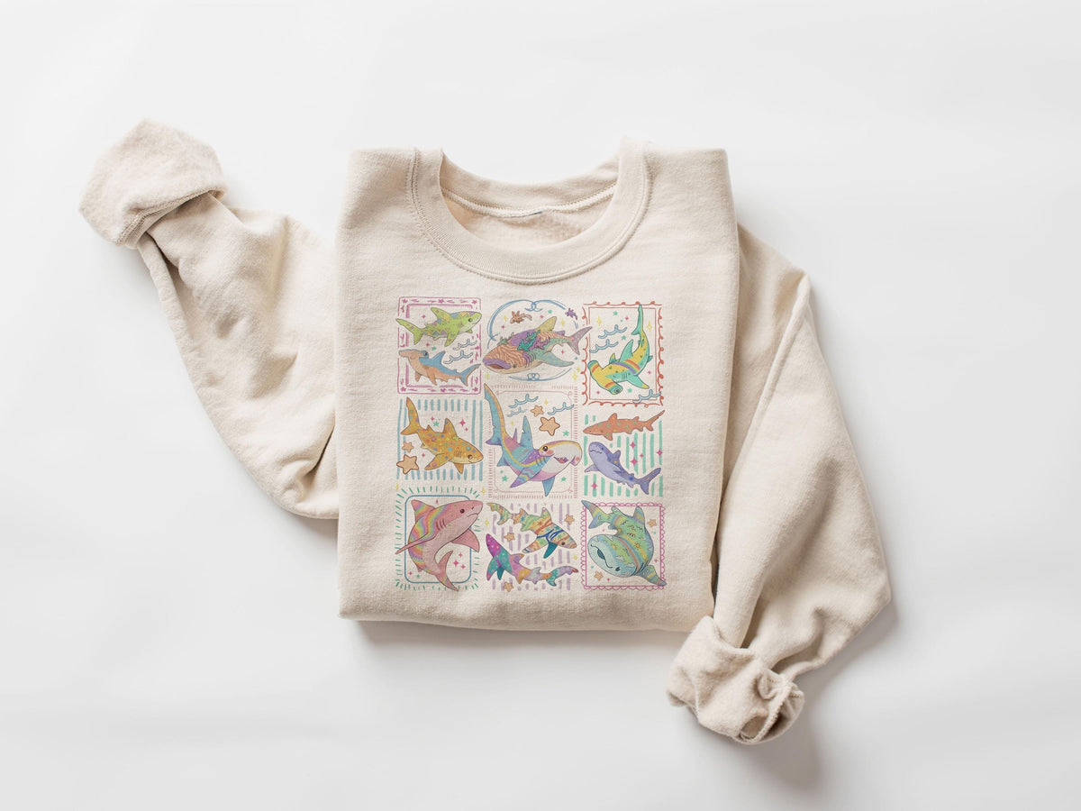 Retro Shark Species Sweater
