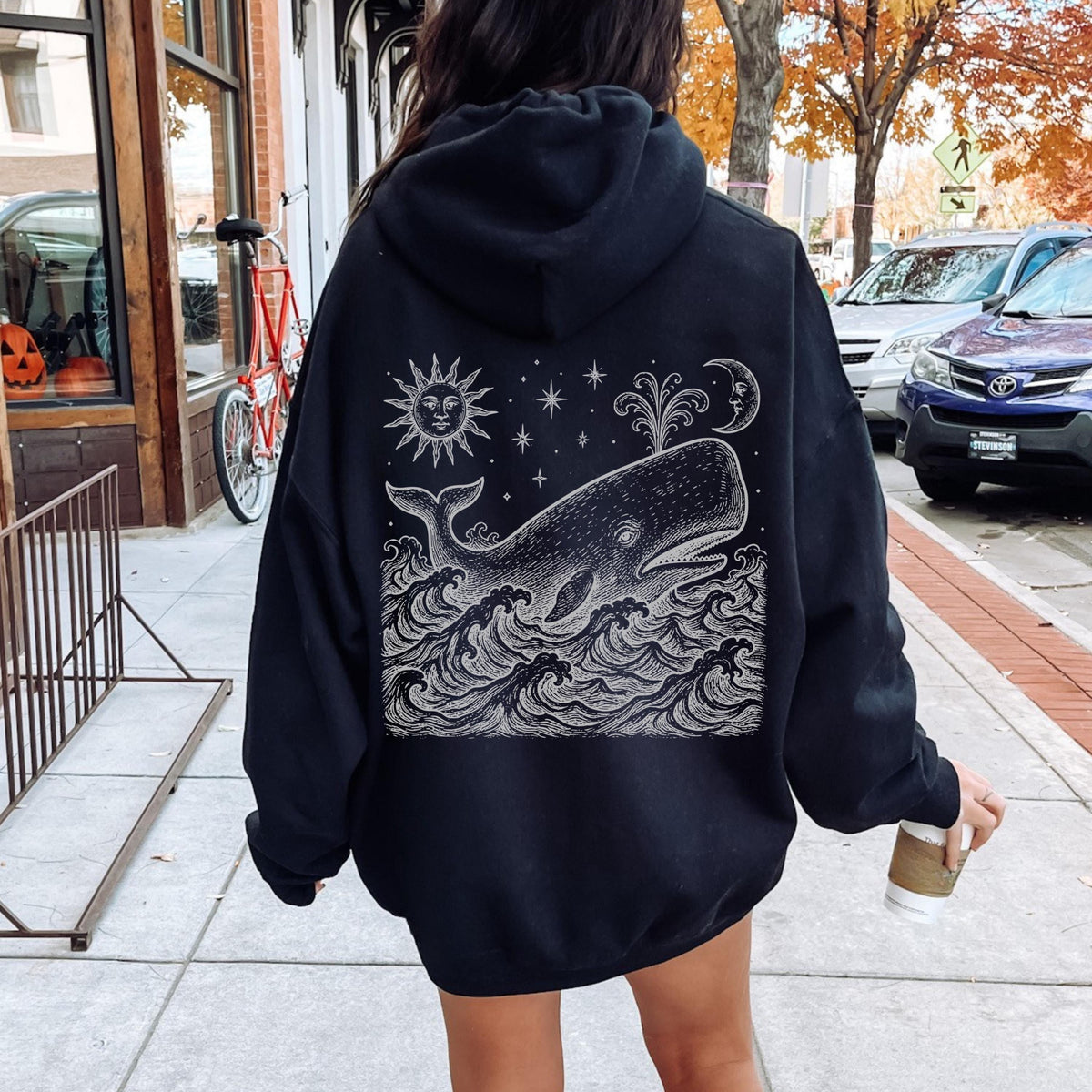 Whale At Sea Hoodie