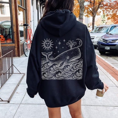 Whale At Sea Hoodie